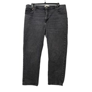 Abercrombie & Fitch 90s Straight Ultra High Rise Jeans Black‎ Wash Size 34 / 18S